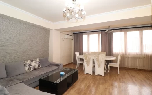 3 room apartment on Saryan Street in the center, 85 sq.m., 9/16 floor, 2 bathrooms, high ceilings
